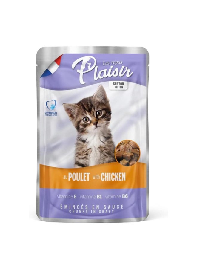 Plaisir Chicken With Gravy Pouch For Kittens 100grams